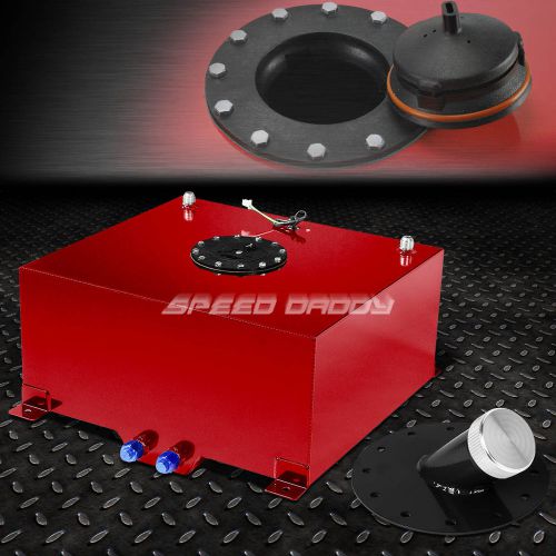 15.5 gallon red coat aluminum fuel cell gas tank+level sender+45°filler neck+cap