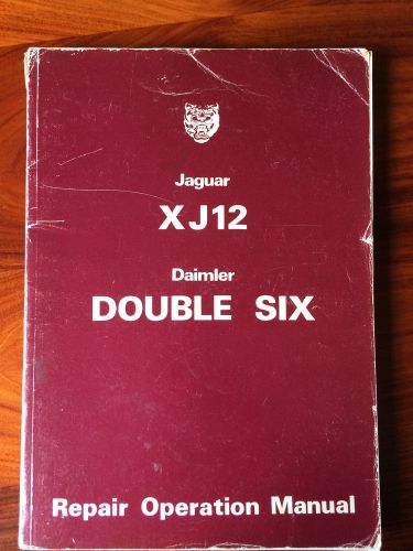 Original jaguar xj12 daimler double six repair operaton manual