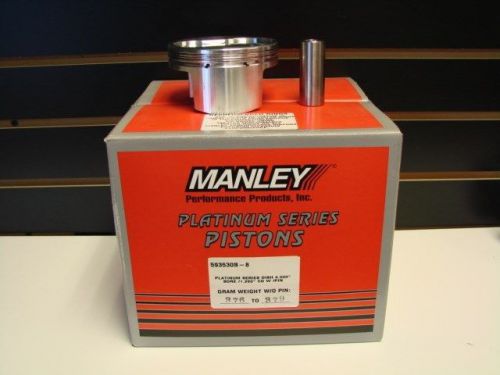 Manley 593530-8 platinum series pistons circle track sb chevy 355 cid