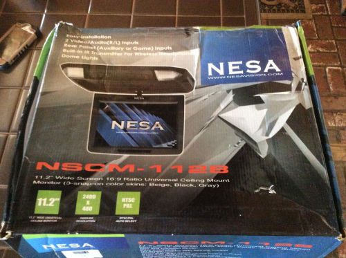 Nesa 11.2&#034; wide screen flip down color monitor model nscm-1128 ceiling mount