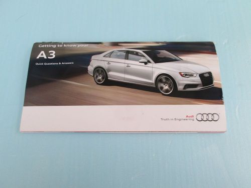 Oem genuine audi a3 digital owners manual set and tutorial flash card used