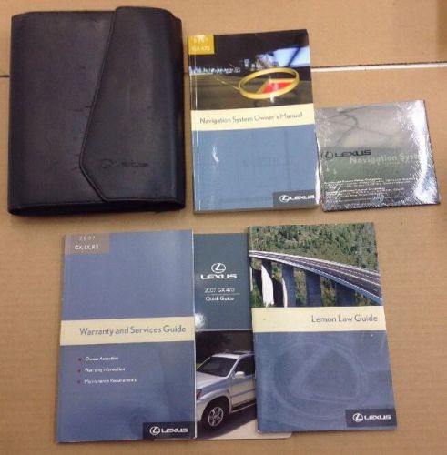 128880. lexus gx470 2007 owners manual book set oem used