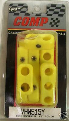 Comp cams spark plug wire separators chrysler mopar yellow vhws15y new  v8 set