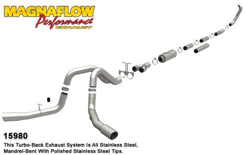 Magnaflow 15980 ford diesel 7.3l diesel, 4in dual xl performance diesel exhaust