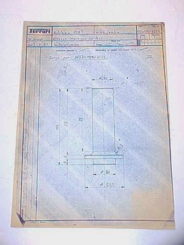 Ferrari tool blue print 2-9-1961 oem