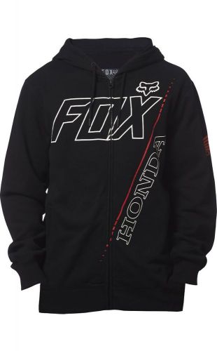 Fox racing mens honda zip fleece hoody hoodie black mx atv off road 18983-001