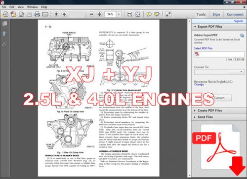 1984 - 1996 jeep cherokee  factory oem service repair workshop shop fsm manual