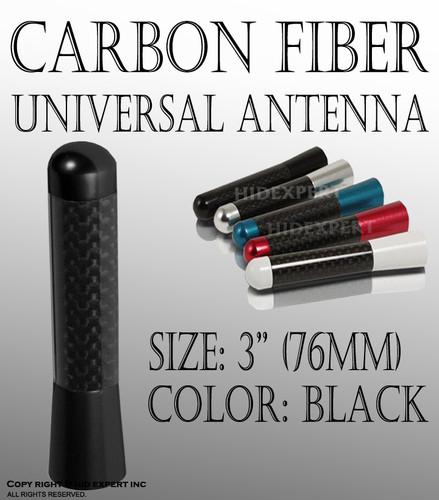 Plymouth 3" inch 76mm 100% carbon fiber mini short universal fit antenna ji3