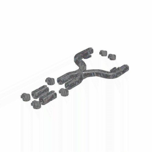 Stainless performance exhaust tru-x clamp-in 05- ford mustang v6 6411