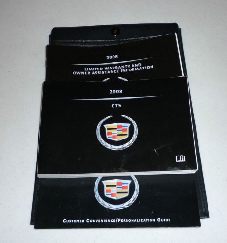 2008 cadillac cts owners manual set 08 w/case