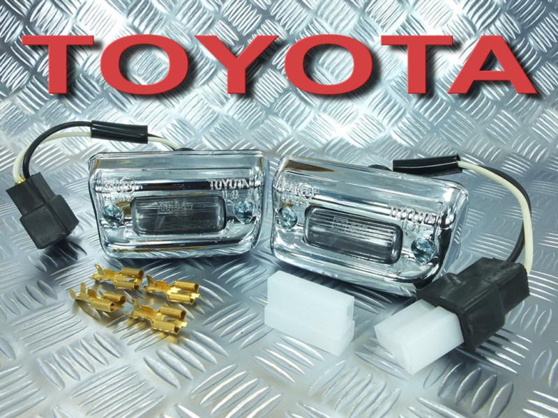 Pair license plate light toyota corolla te31 te37 te71 te72 ke30 ke35 ke70 ke75 