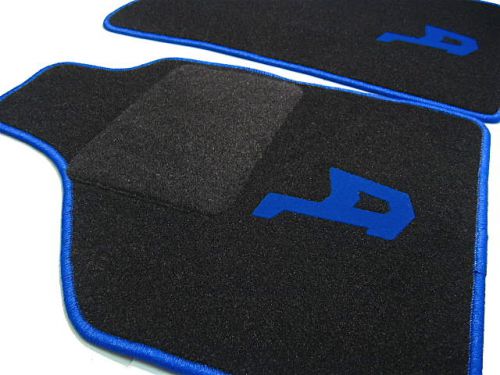 Bl./blue bertone logo + trim floor mats for fiat 850 spider