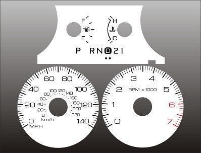 2006-2009 ford crown victoria p71 instrument cluster white face gauges 06-09