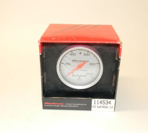 Stewart warner performance silver face 100psi mech boost gauge 2 5/8&#034; new