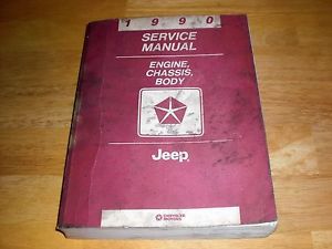 90 1990 jeep cherokee comanche wrangler shop service repair manual book oem