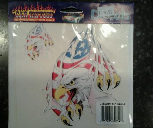 Car tatoos rip american eagle ripping usa flag united states patriotic new 5”