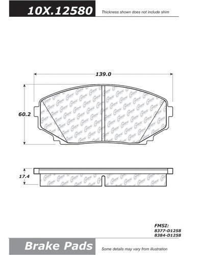 Centric 106.12580 brake pad or shoe, front