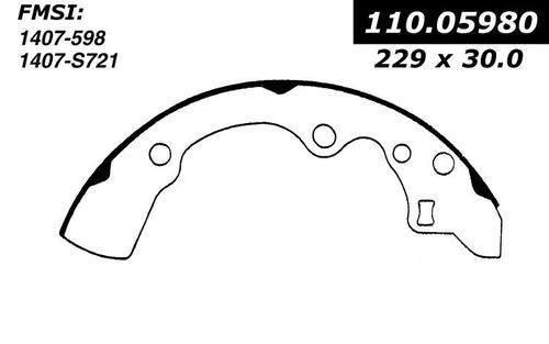 Centric 111.05980 brake pad or shoe, rear-new brake shoe-preferred