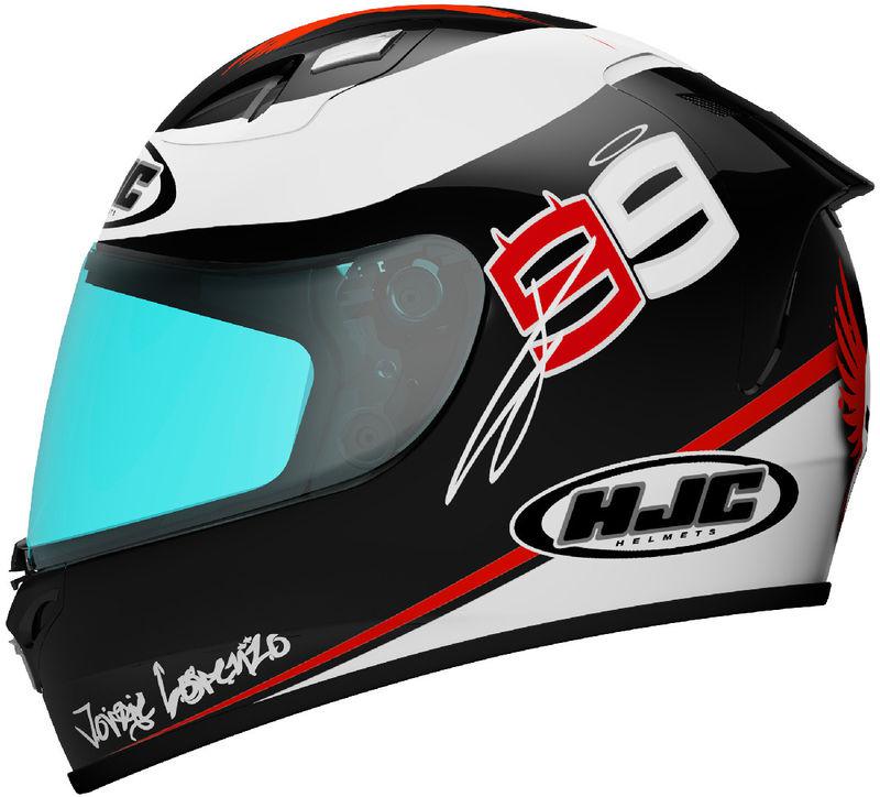 Hjc fg-17 x-fuera lorenzo black white red  2xl 2x motorcycle helmet