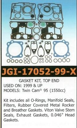 James 1999-2004 twin cam 95" top end set - close out