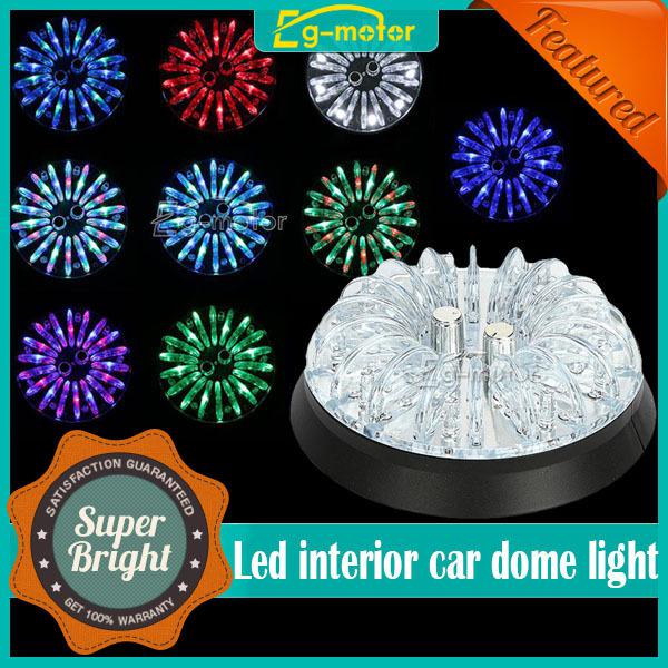 Colorful round 63-led bulb car truck roof interior ceiling lamp flash light 12v