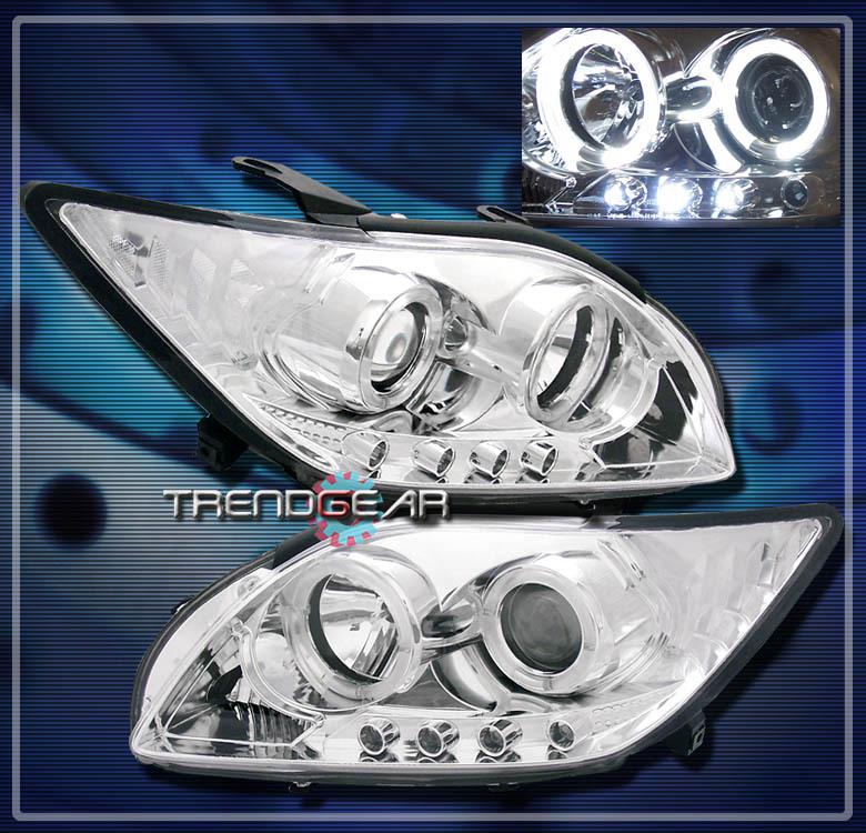 05-07 scion tc dual halo led projector headlight lamp jdm chrome base spec coupe