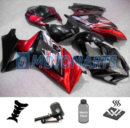 Bundle inj fairing with brake fluid reservoir for suzuki gsx r 1000 k7 07 08 ap