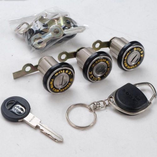 Fit nissan general model solex 3 door lock security safety flat key cylinder