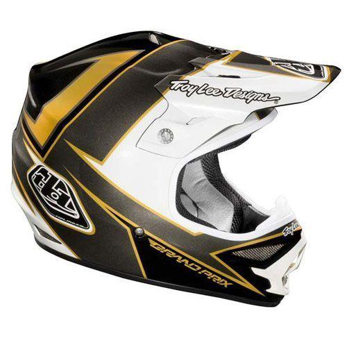   tld air off road helmet stinger black gold large