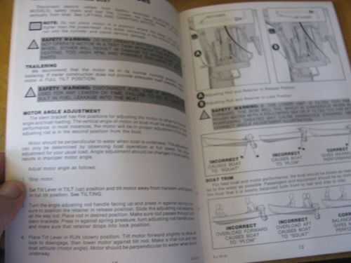 1977 77 johnson outboard motors owners manual 9.9 hp &amp; 15 hp  10r77 15r77  &amp;more