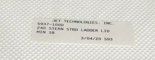 Jet technologies 240 stern stbd ladder lid min 18 5937-100d