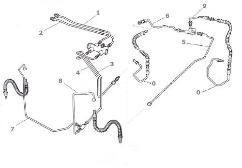 Triumph spitfire mk3 mk4 1500 rhd dual brake pipe kit cupro nickel kunifer 2203r