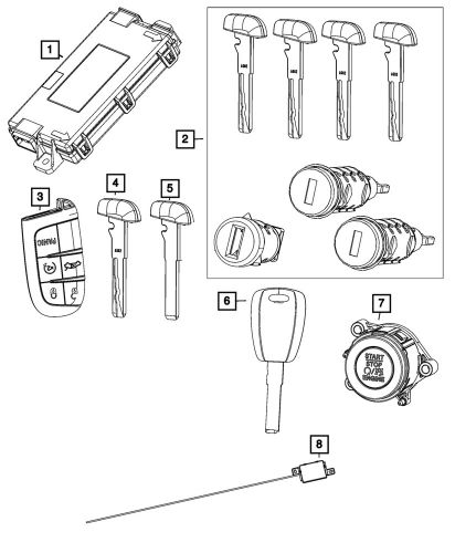 Genuine mopar transmitter 7ff24lxhab