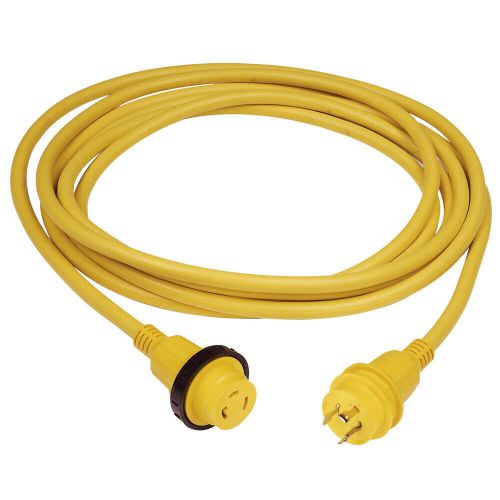 Marinco 30a 25&#039; molded cordset - 125v - yellow