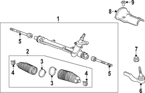 Genuine gm rack and pinion assembly 42820974