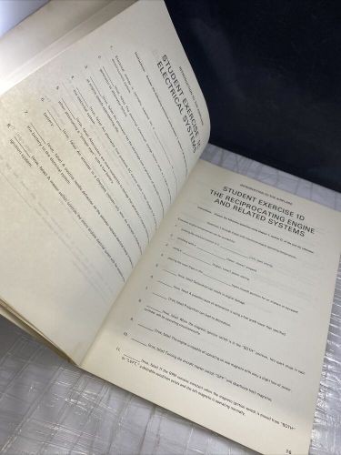 Vintage 70s jeppesen sanderson piper private pilot  workbook with 5 quizzes