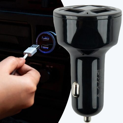 3 1a fast charging car charger adapter 4 ports led display accessories