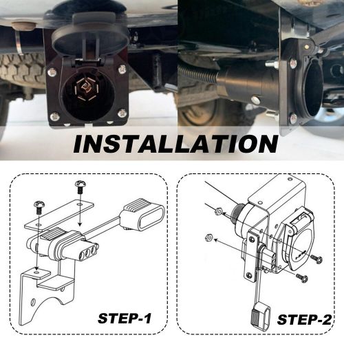 Multi-tow 4 way to 7 pin rv blade trailer wiring harness adapter for ford f-150