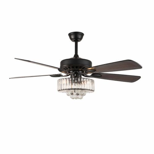 52 inch modern indoor ceiling fan light led chandelier with remote control