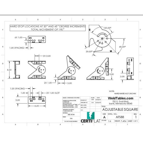 Weldtables certiflat fabsquares afs88