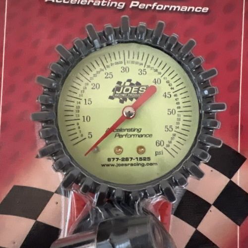 Joes racing products 32307 analog tire pressure gauge 0-60 psi new sealed