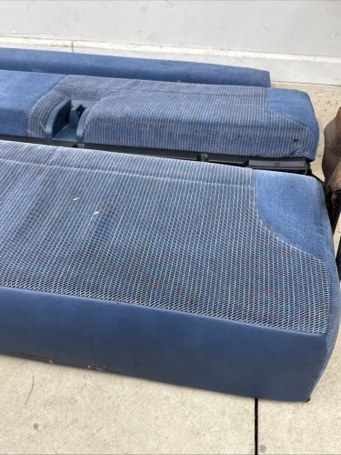 92-96 ford f150 super cab rear passenger bench seat and backrest blue