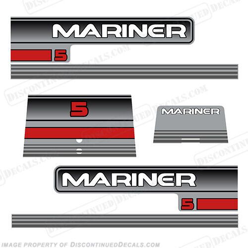 Fits mercury mariner 5hp decal kit - 1995+