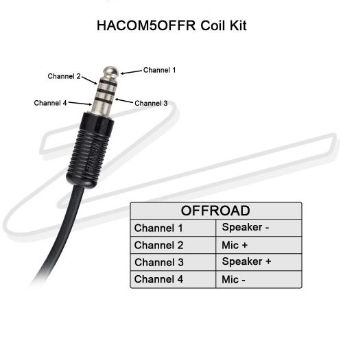 Zamp hacom5offr offroad 4 conductor coil plug and play kit 3.5mm