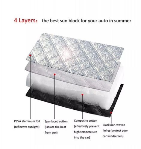 Car windscreen cover ice frost shield snow protector sun shade winter 145 x100cm