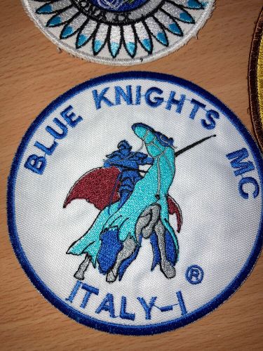 7x patch motorcycle coat, blue knights police, police, italy, usa, arizona etc.-