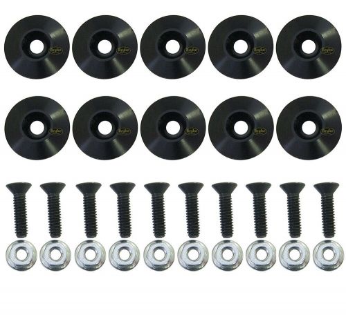 Black body 1in washers with flush head bolts recessed 1&#034; 10 pack