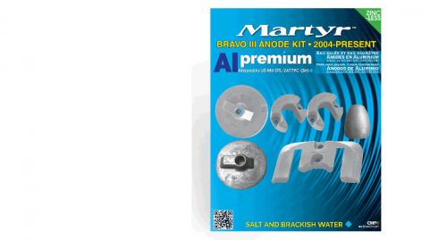 Martyr cmbravo3kita aluminum anode kit for mercury bravo iii