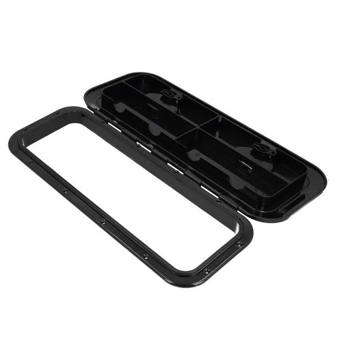 Black deck access hatch inspection cover 180° hinged lid anti uv with lock for