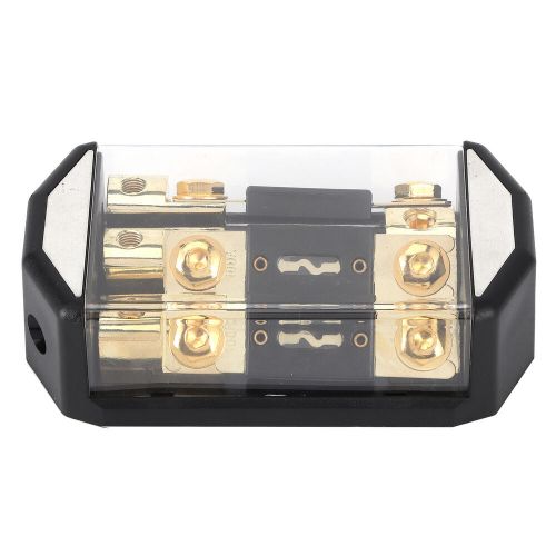 Box holder 3 way distribution block 1x0ga in 3x4ga out for yacht stereo bf5